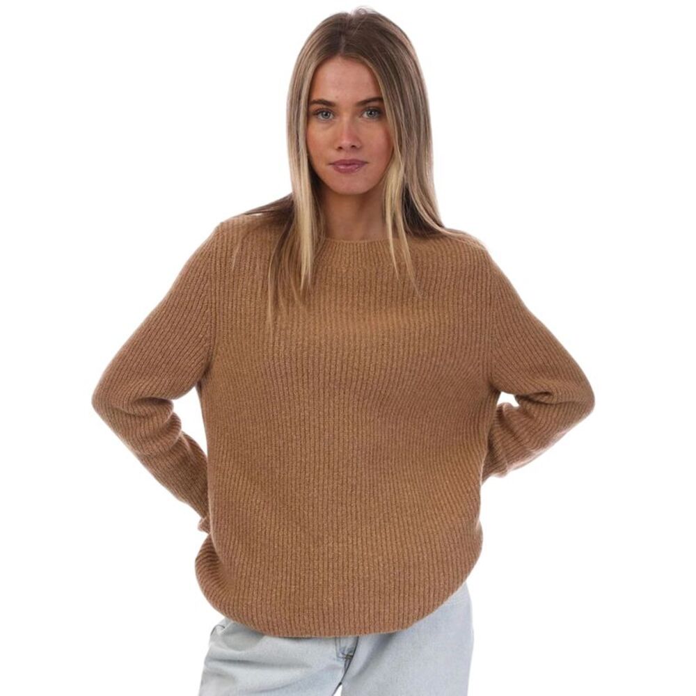 Boss Womens/Ladies Rib Knit Pullover / Beige